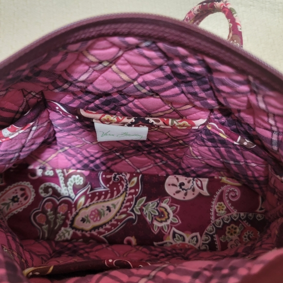 Vera Bradley Retired Piccadilly Plum Paisley Quilted Tote Shoulder Bag - Picture 4 of 13